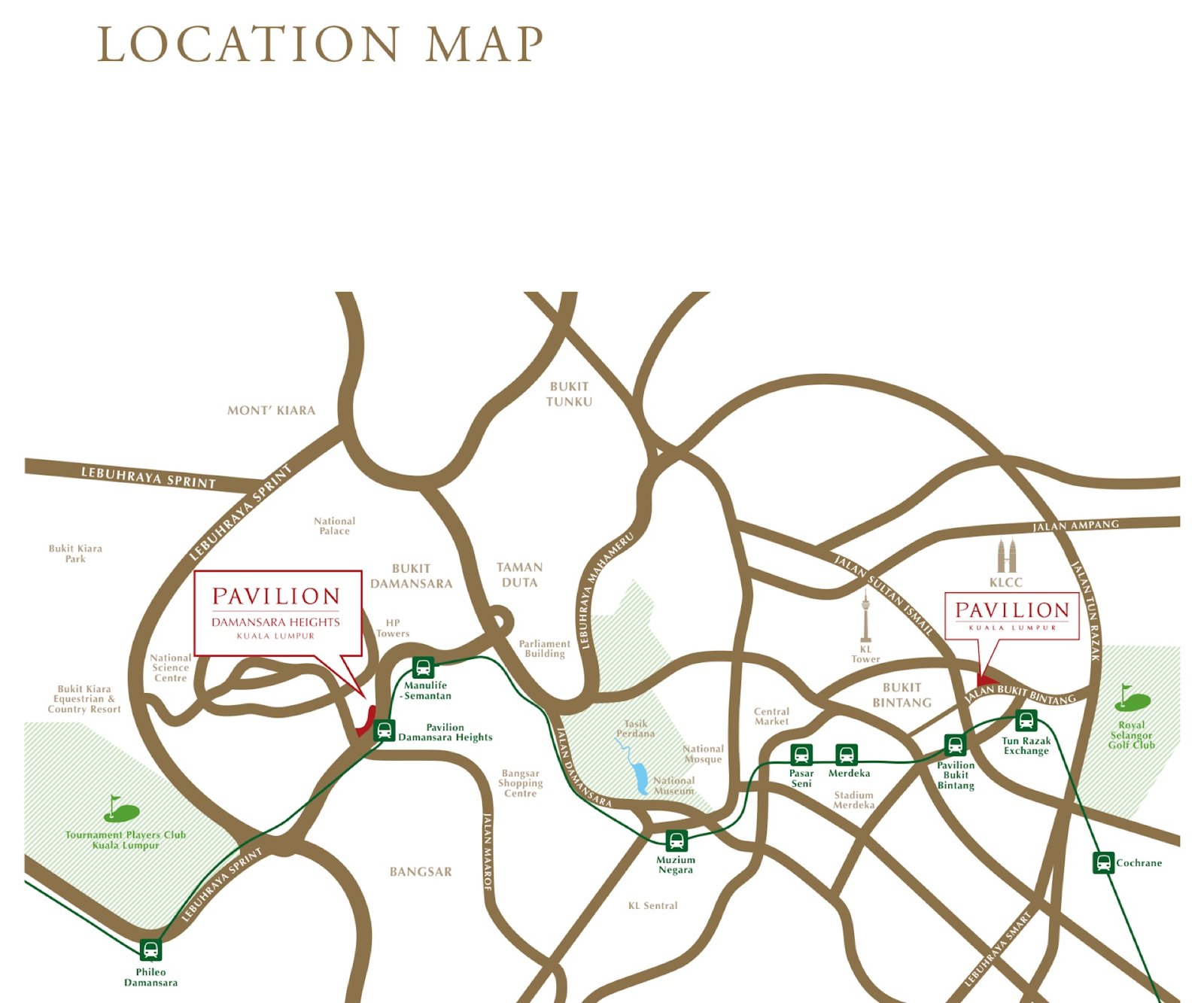 Pavilion Damansara Heights location map