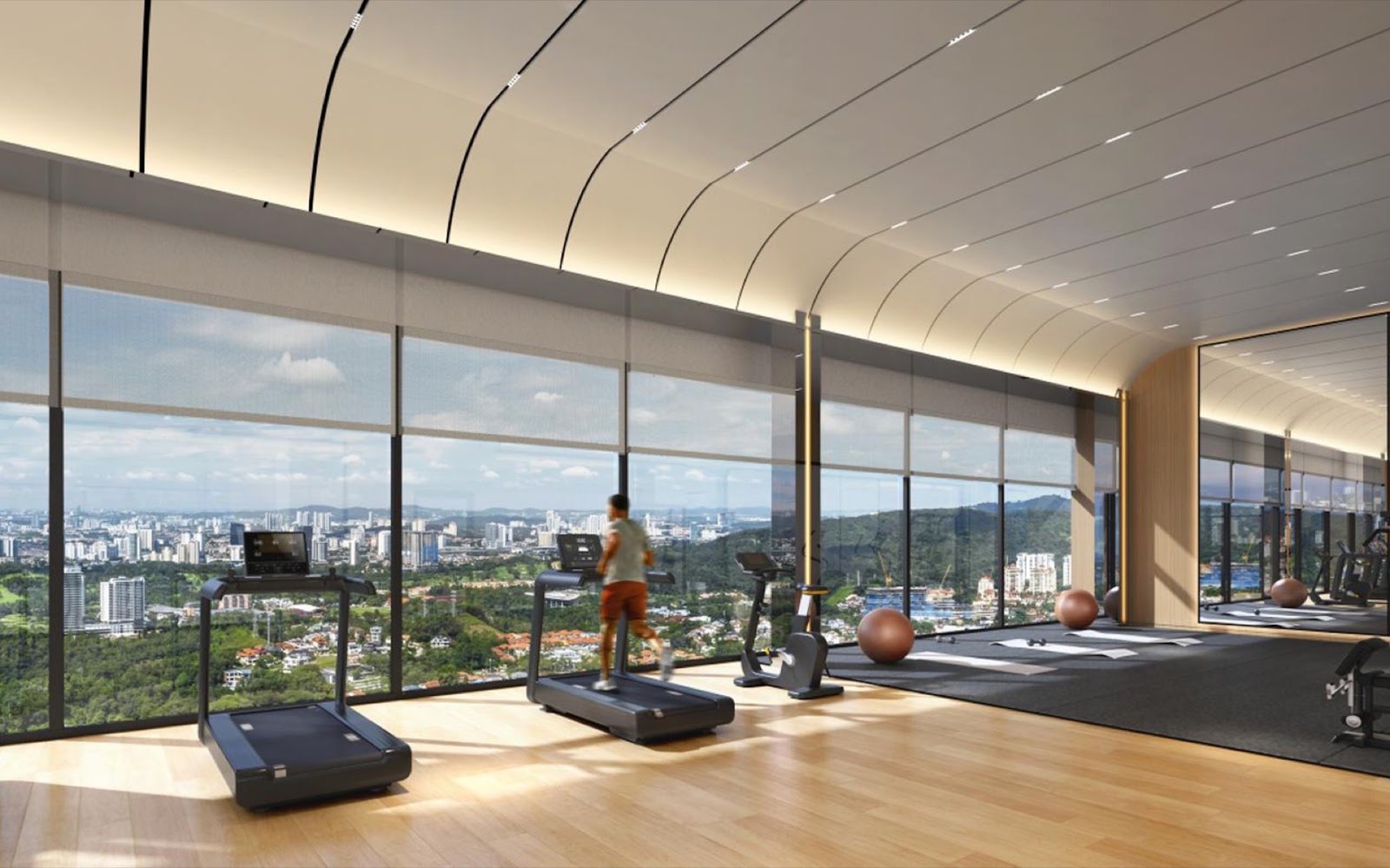 Pavilion Damansara Heights Royal Suites gymnasium: artist's impression