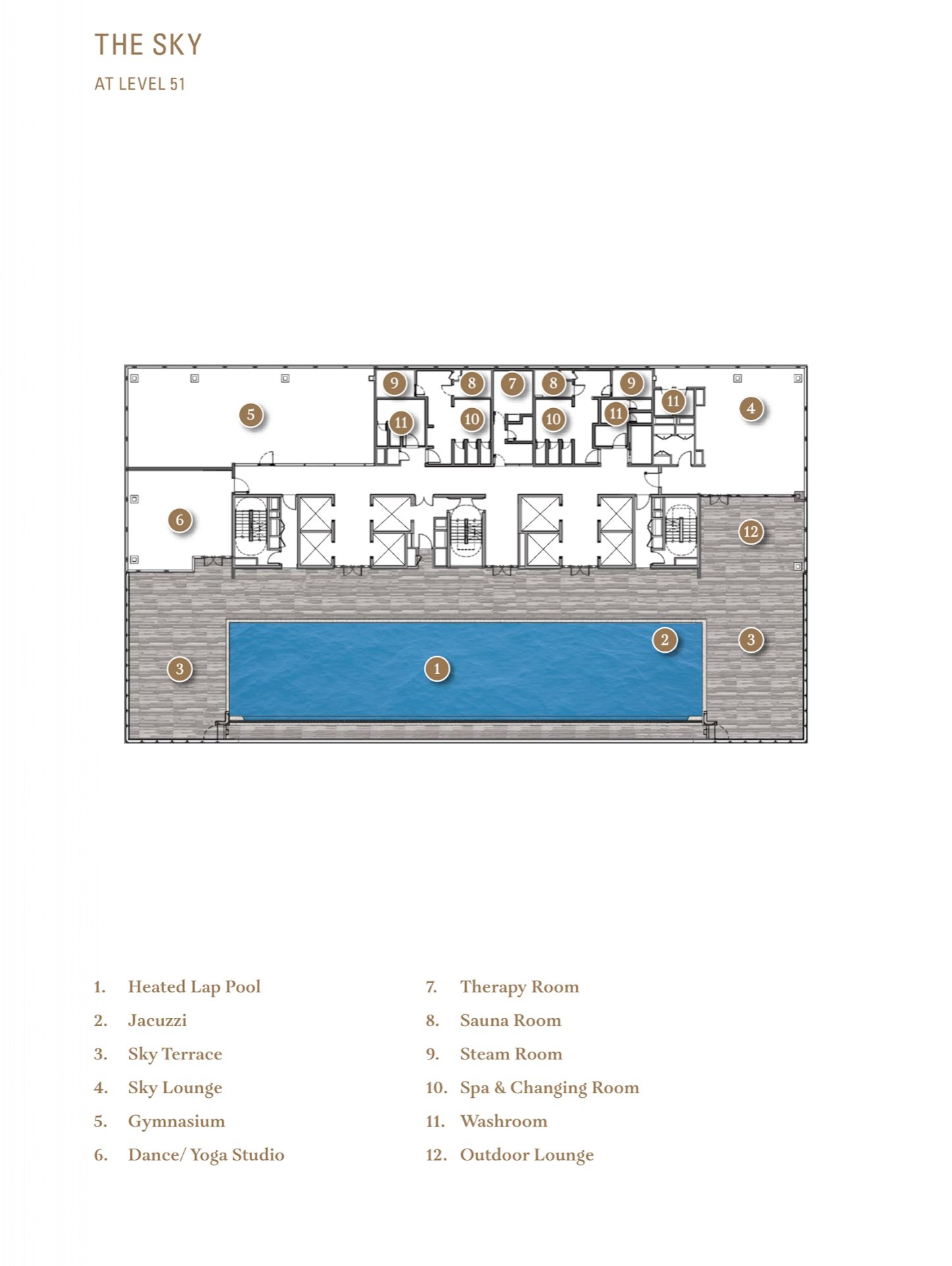 Pavilion Damansara Heights Royal Suites facilities plan, The Sky at Level 51
