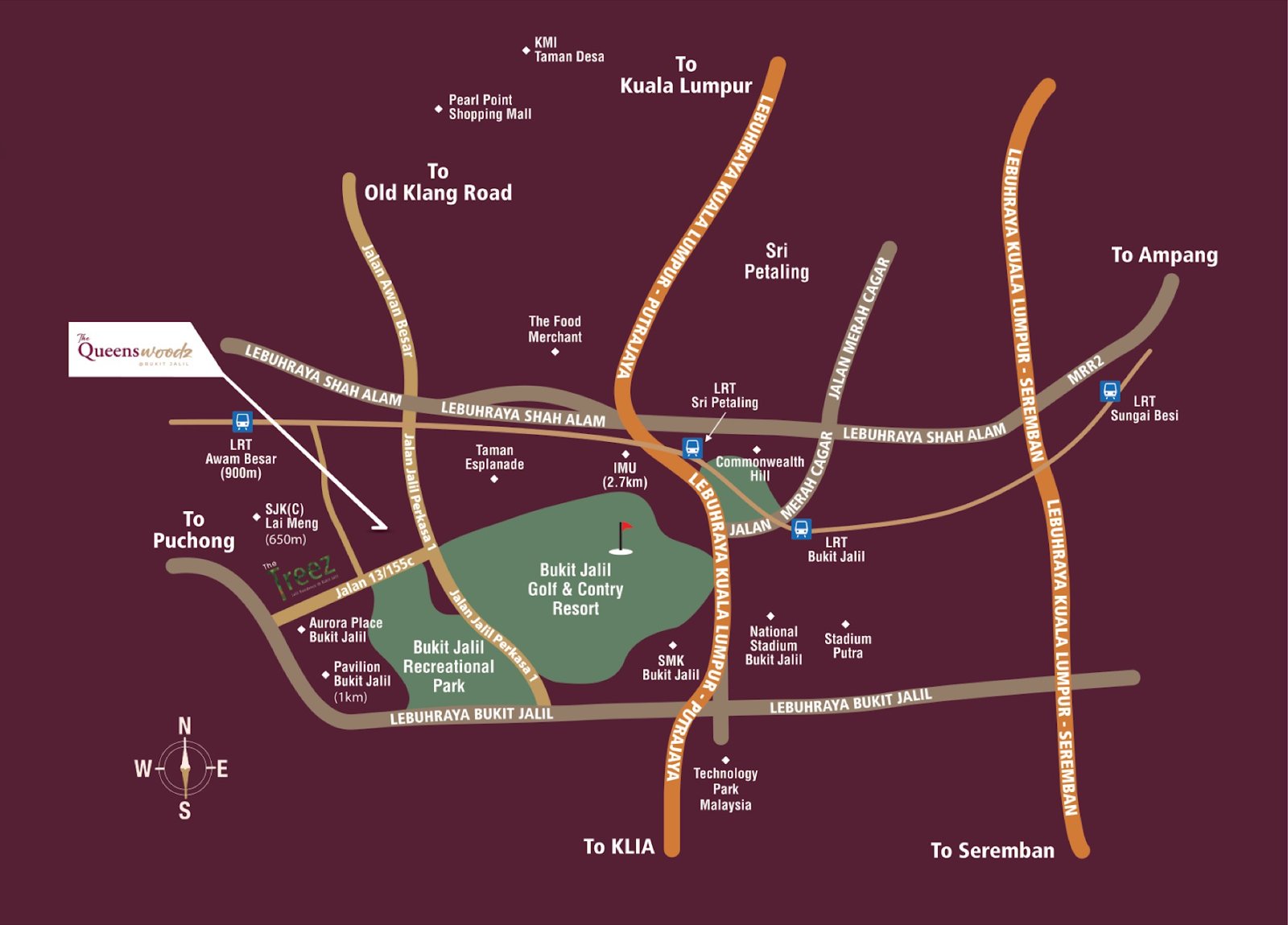 The Queenswoodz location map