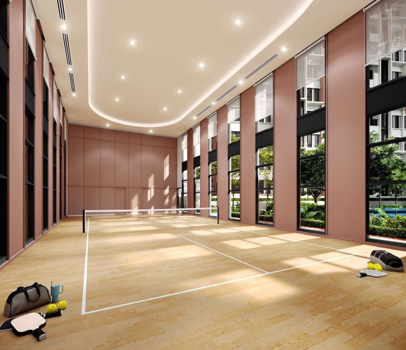 The Queenswoodz indoor sports hall: artist's impression