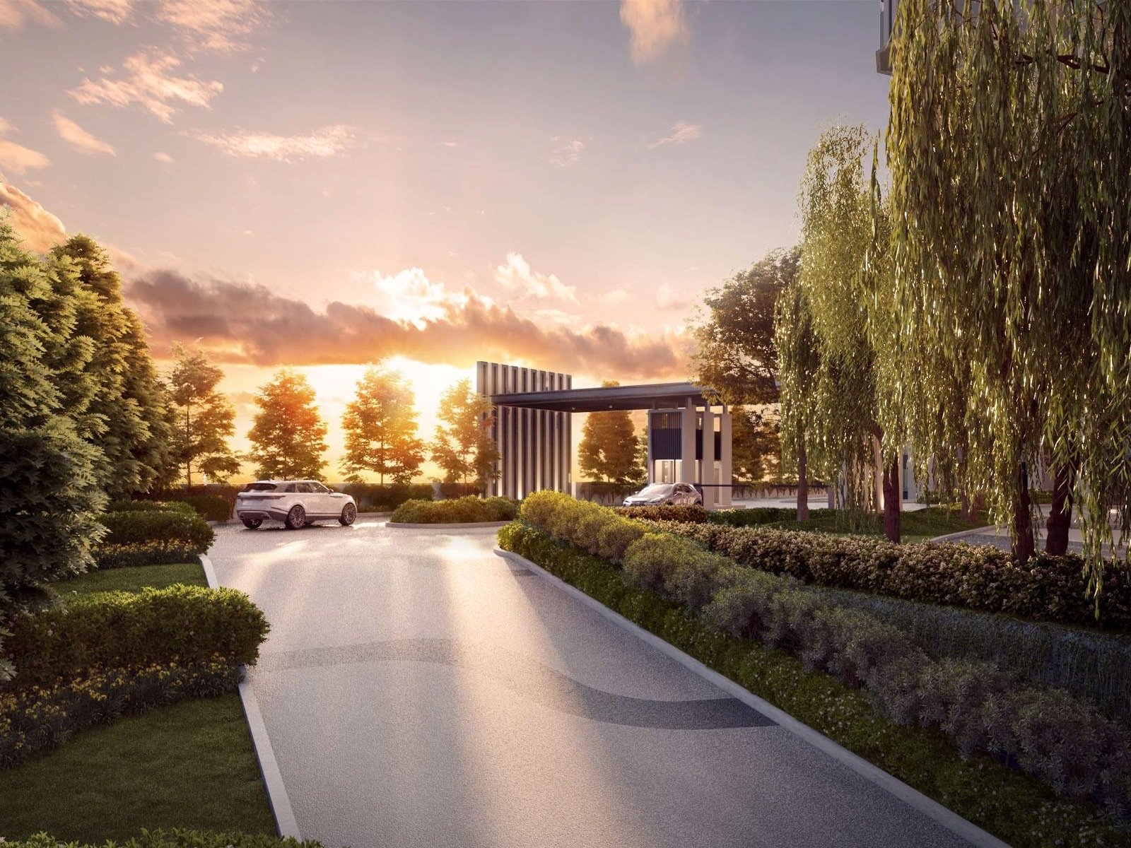 Ren Residence entrance driveway: artist's impression