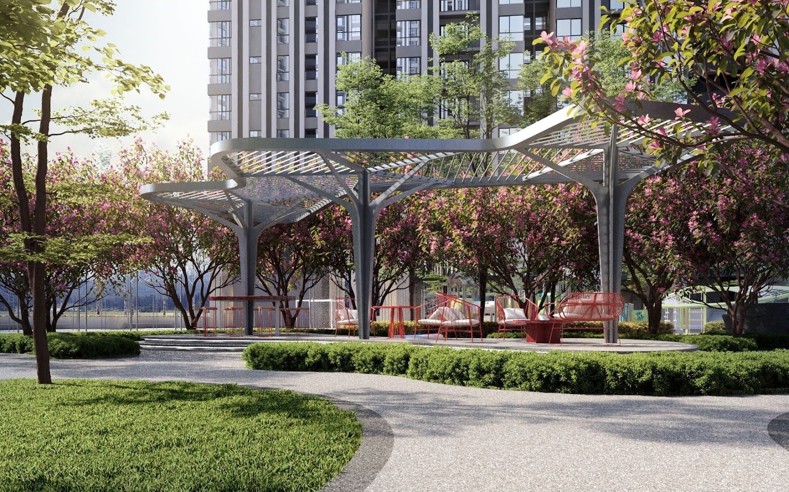 Ren Residence garden pavilion on the facilities deck: artist's impression