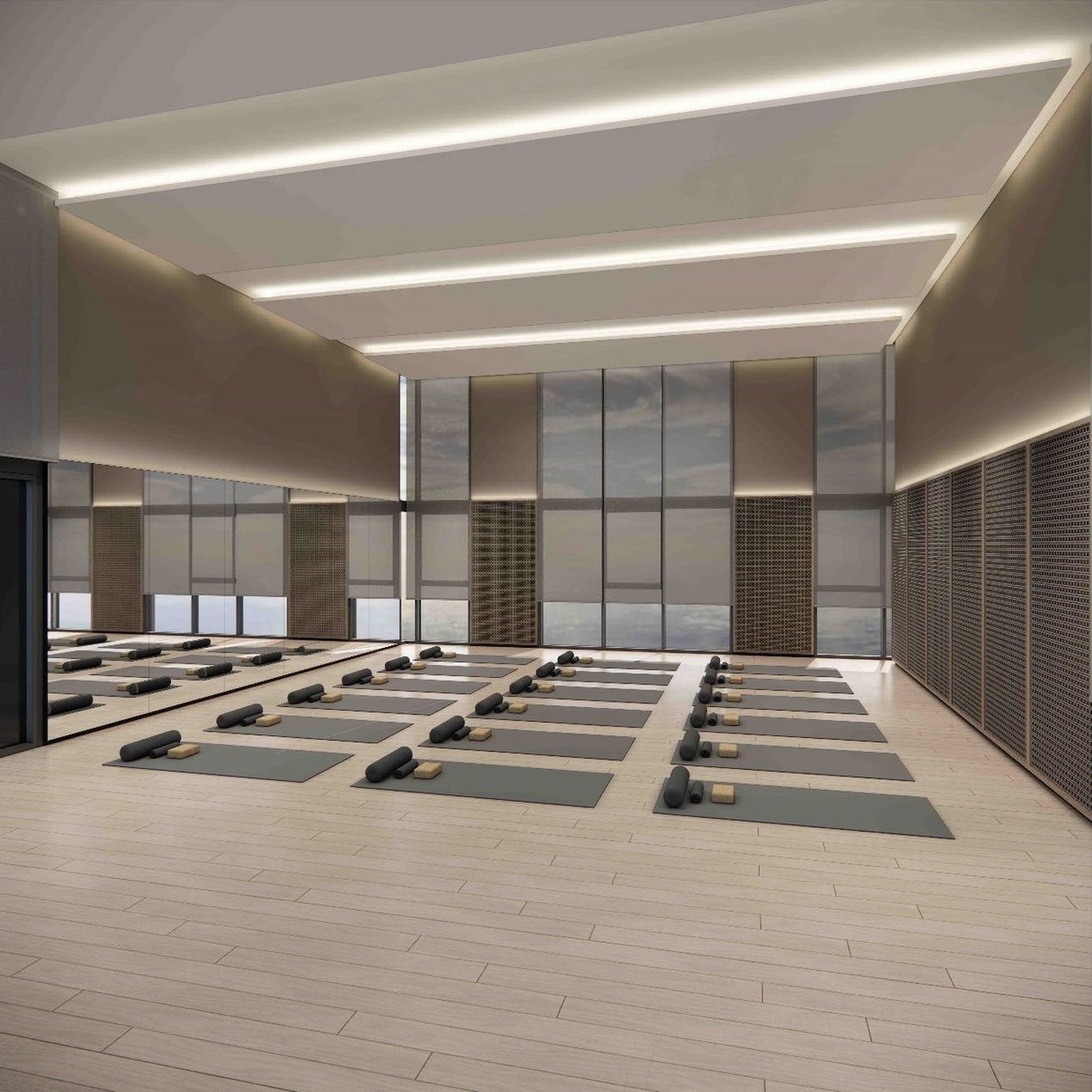 Ren Residence yoga room: artist's impression