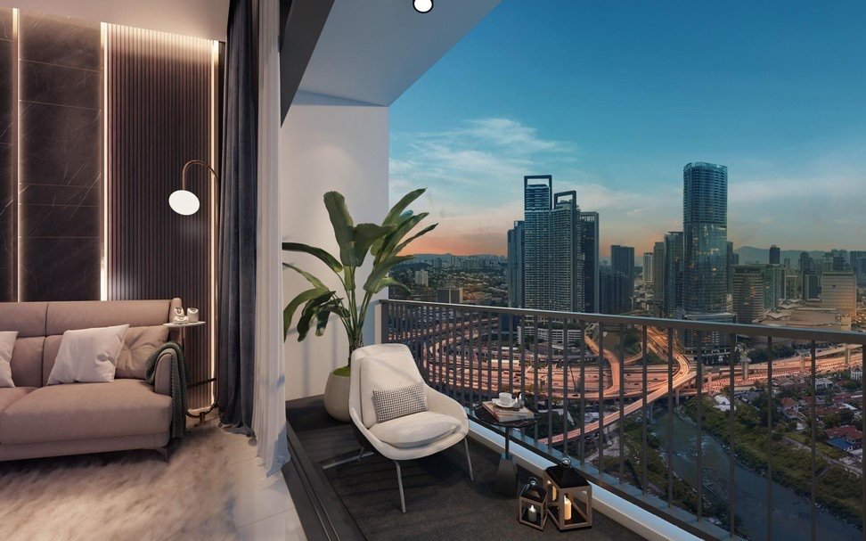 River Park Bangsar South balcony view: artist's impression