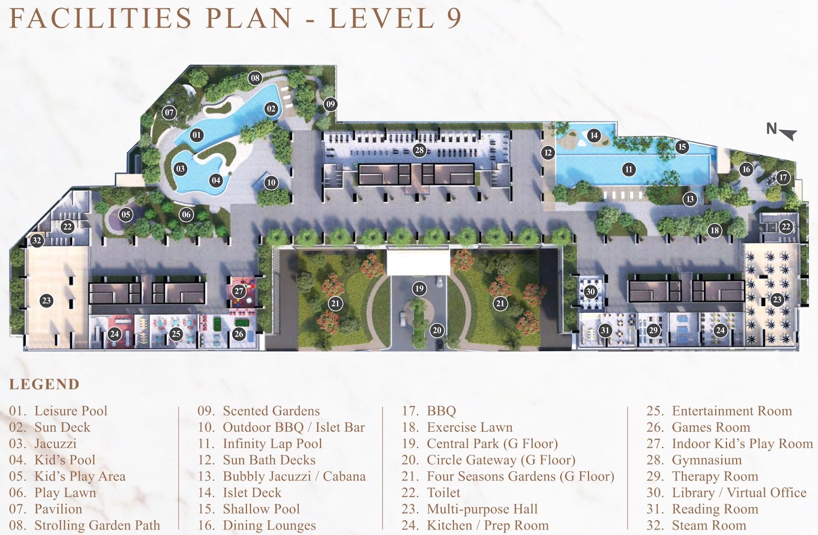 River Park Bangsar South facilities plan, Level 9