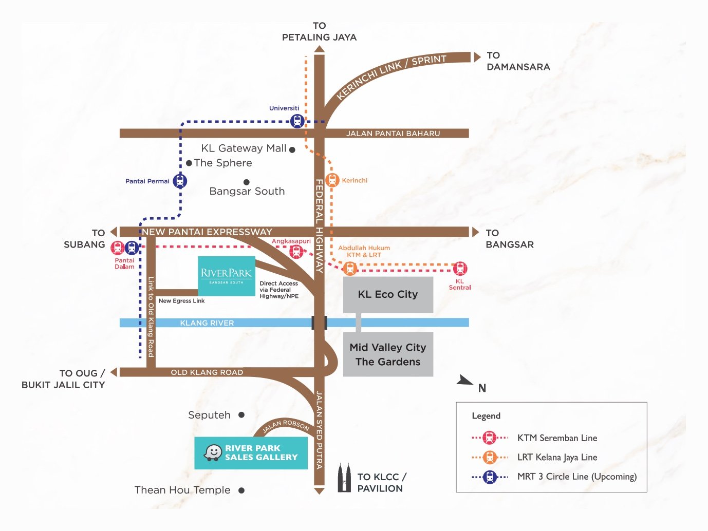 River Park Bangsar South location map