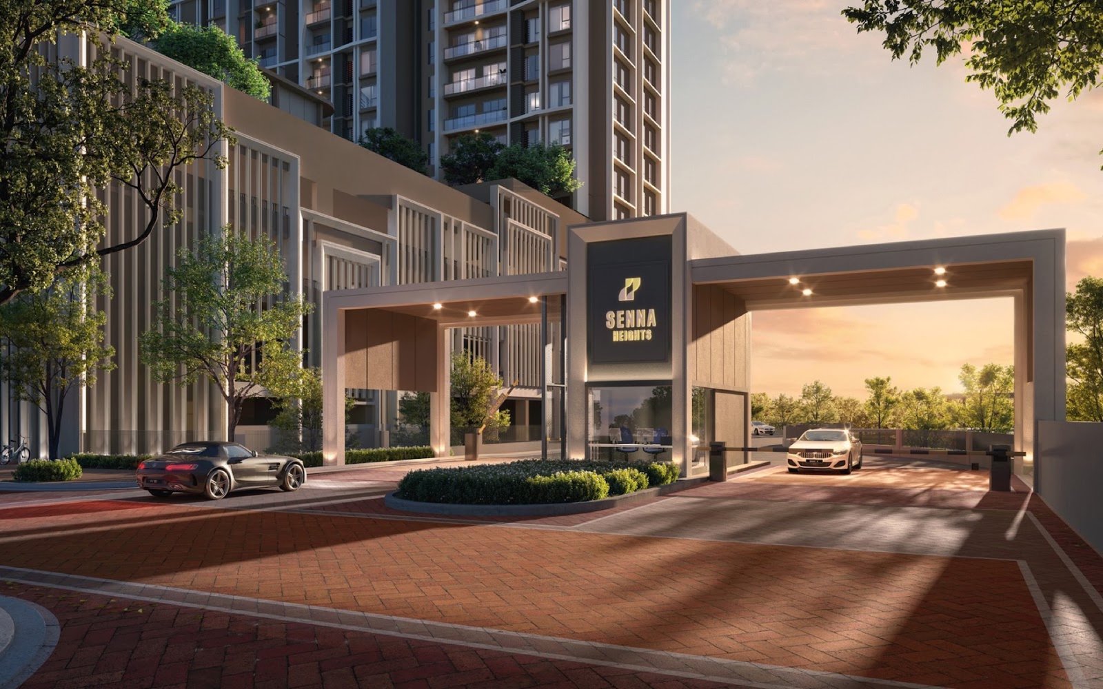 Senna Heights guardhouse and entrance: artist's impression
