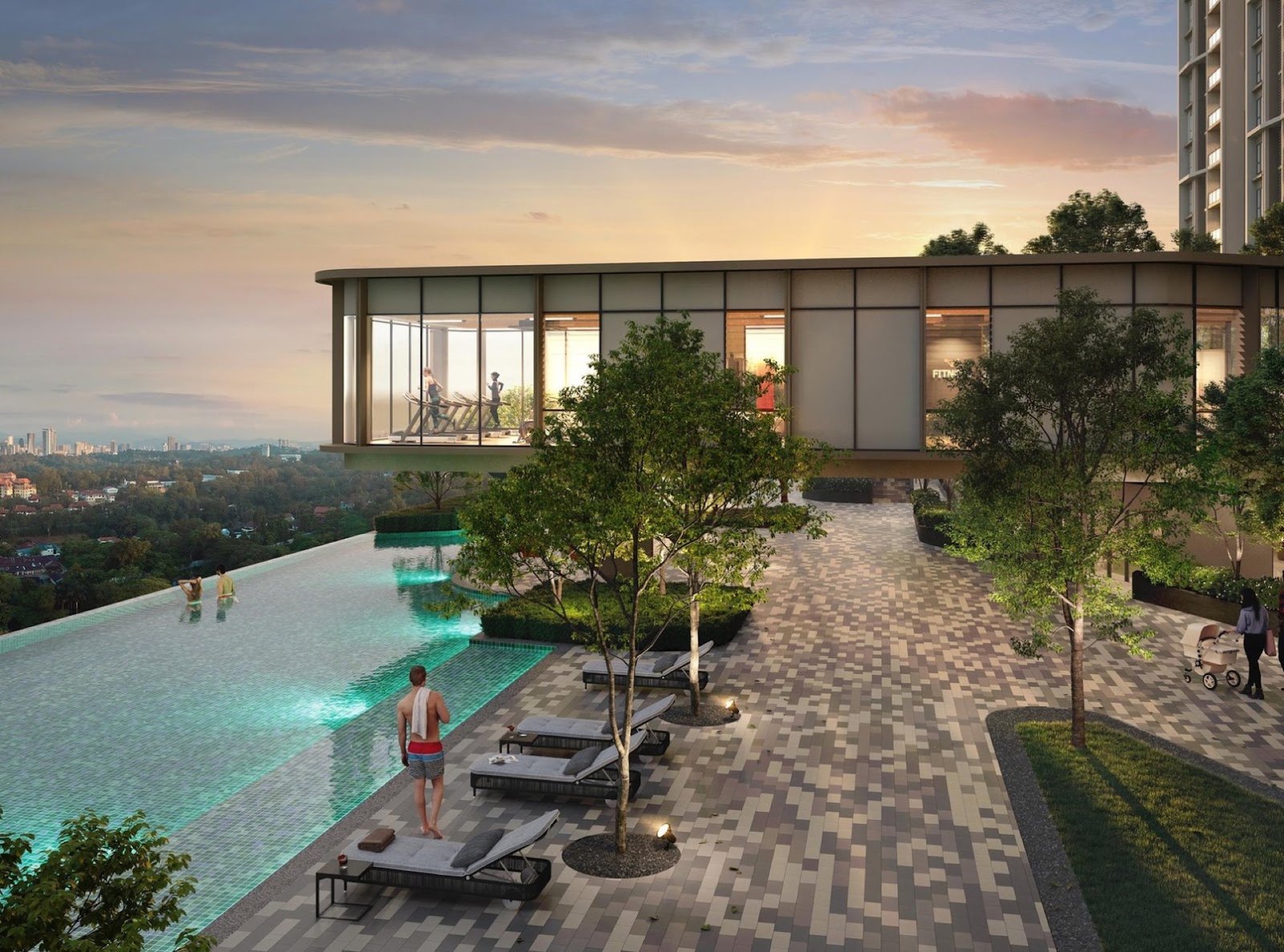 Senna Heights swimming pool and pool deck: artist's impression