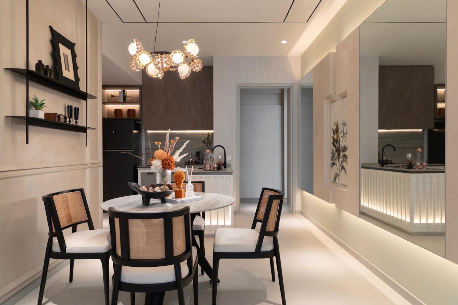Stellaris @ Riana Dutamas show unit dining area and kitchen