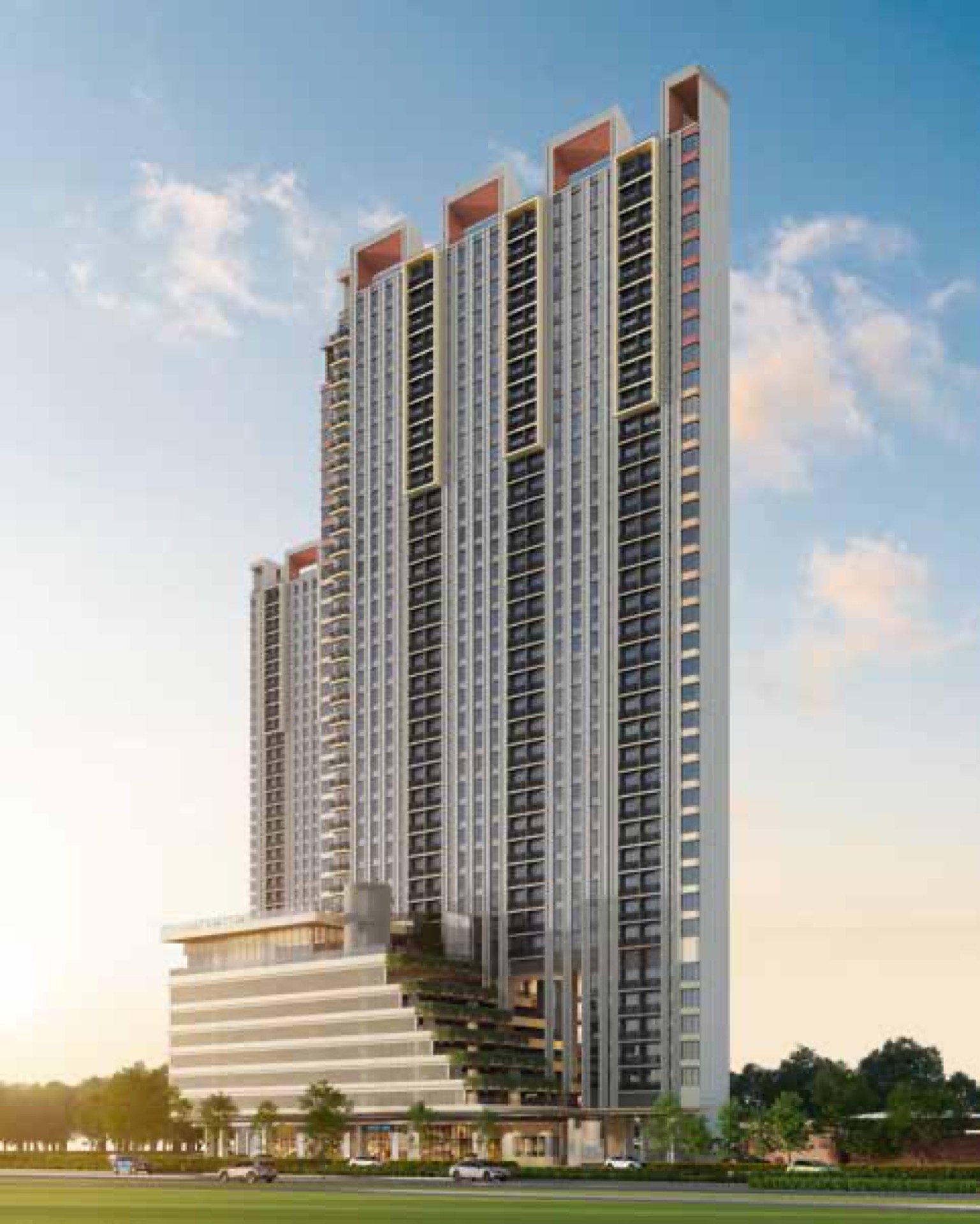 Stellaris @ Riana Dutamas, Segambut: artist's impression of the two towers