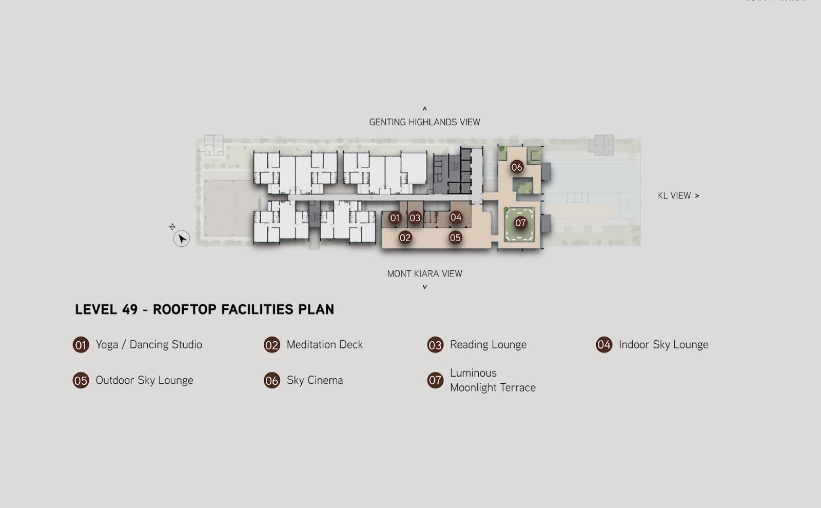 Tangen Residences Level 49 rooftop facilities plan