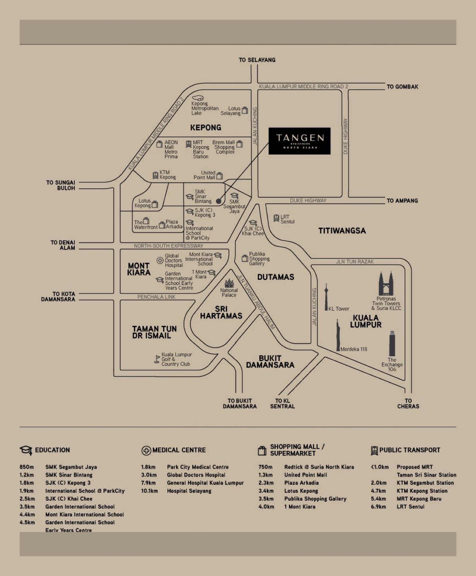 Tangen Residences location map