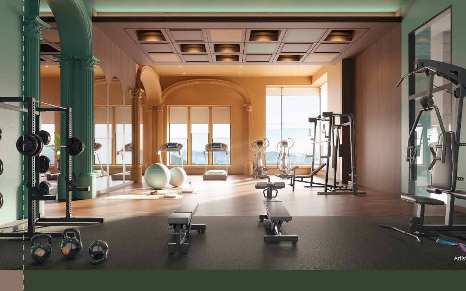 The Aldenz Fitness Loft gym: artist's impression