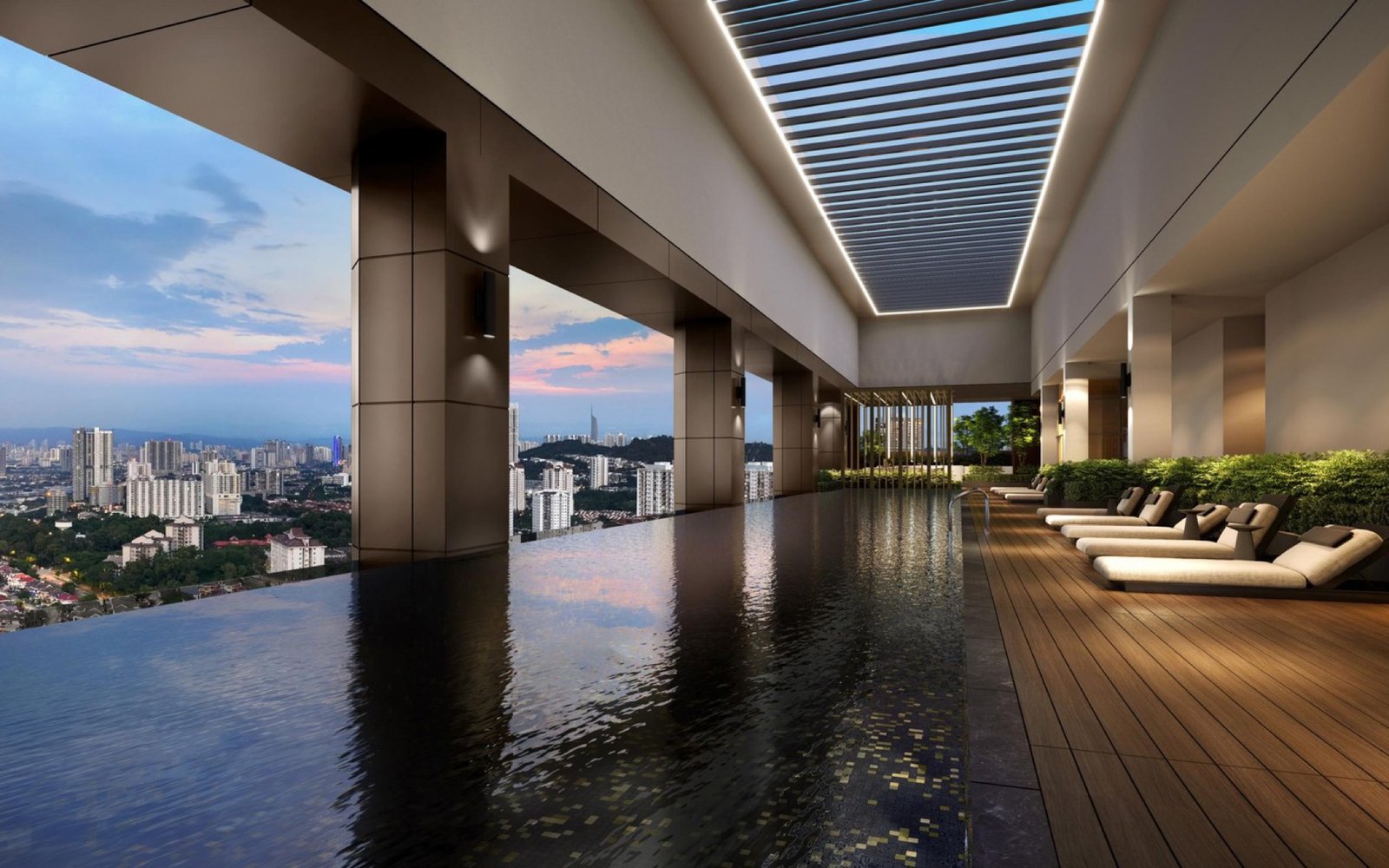 The Arden Level 38 sky infinity pool: artist's impression