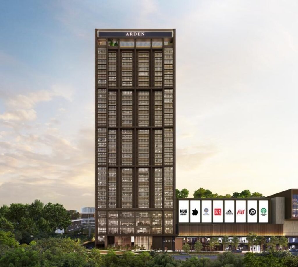 The Arden office tower beside DA Central mall: artist's impression