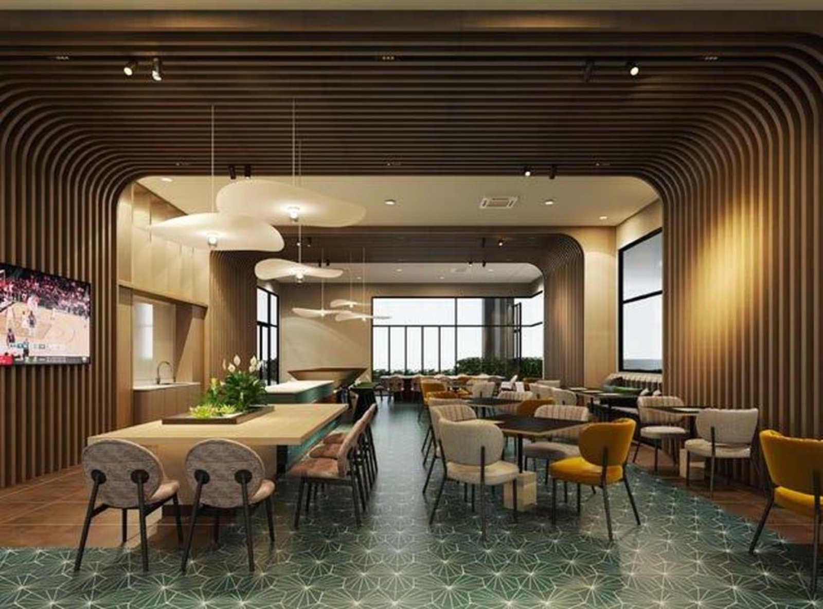 The Atas Residences cafeteria: artist's impression