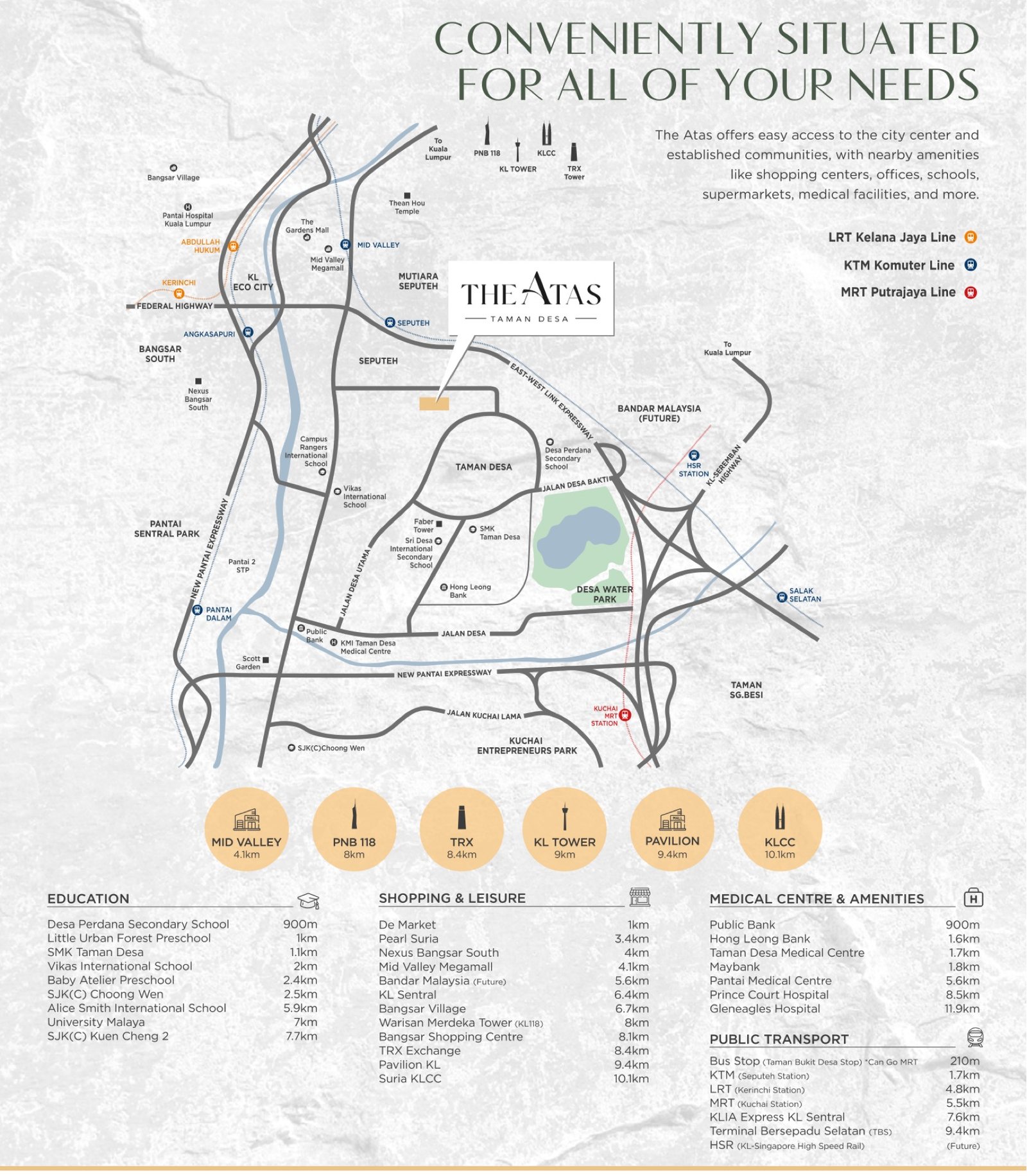 The Atas Residences location map