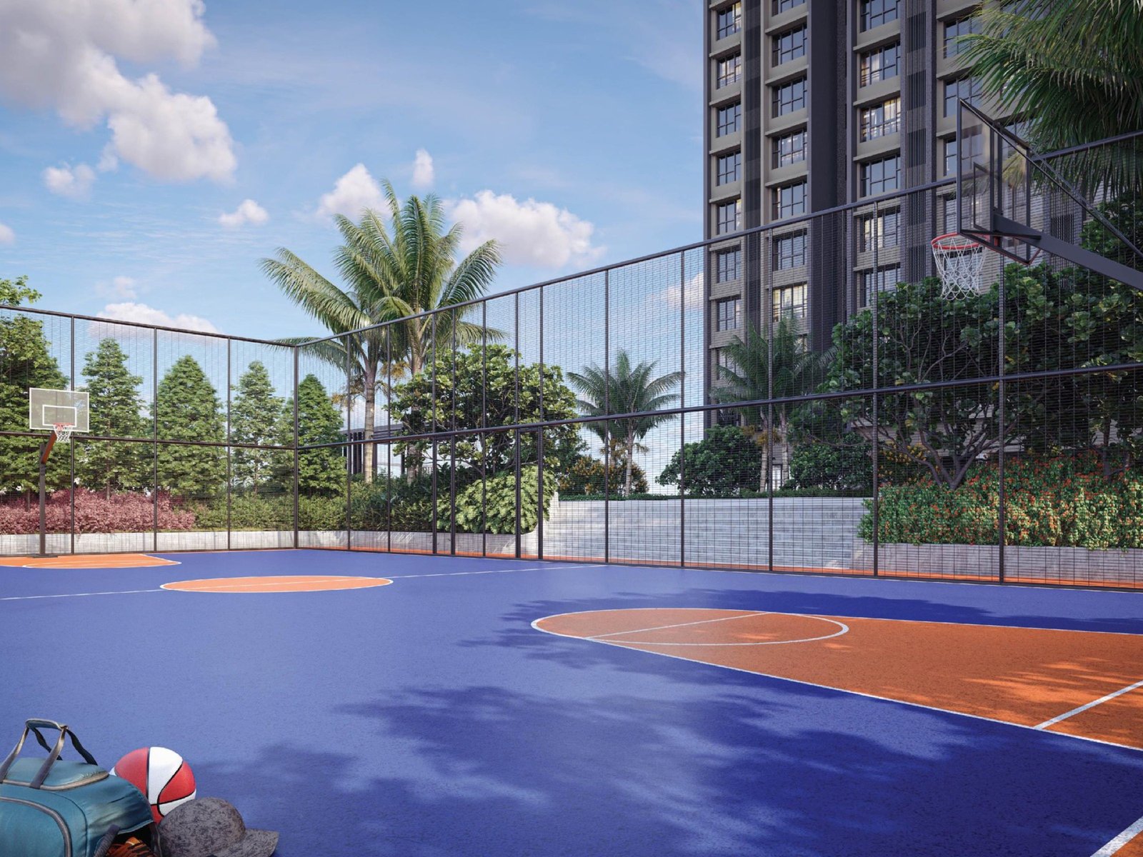 The Atera basketball court: artist's impression