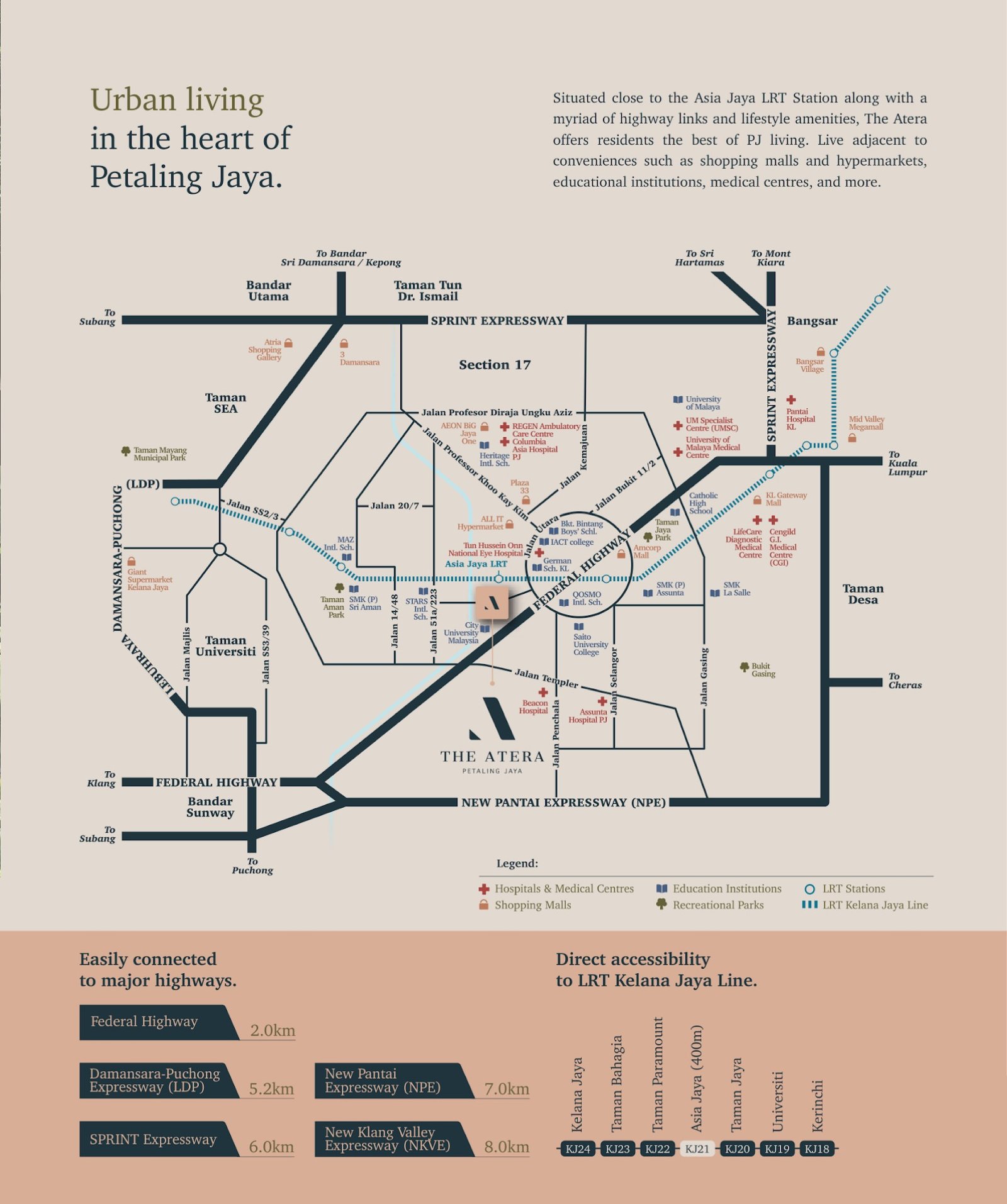 The Atera location map