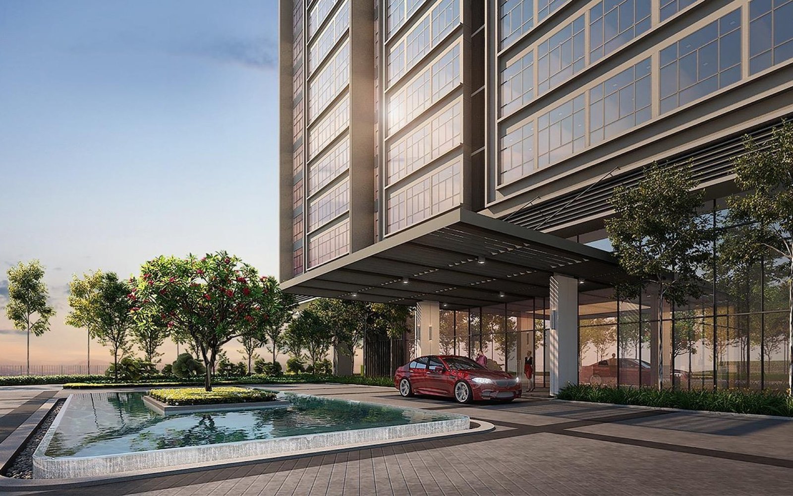 The Maple Residences drop-off: artist's impression