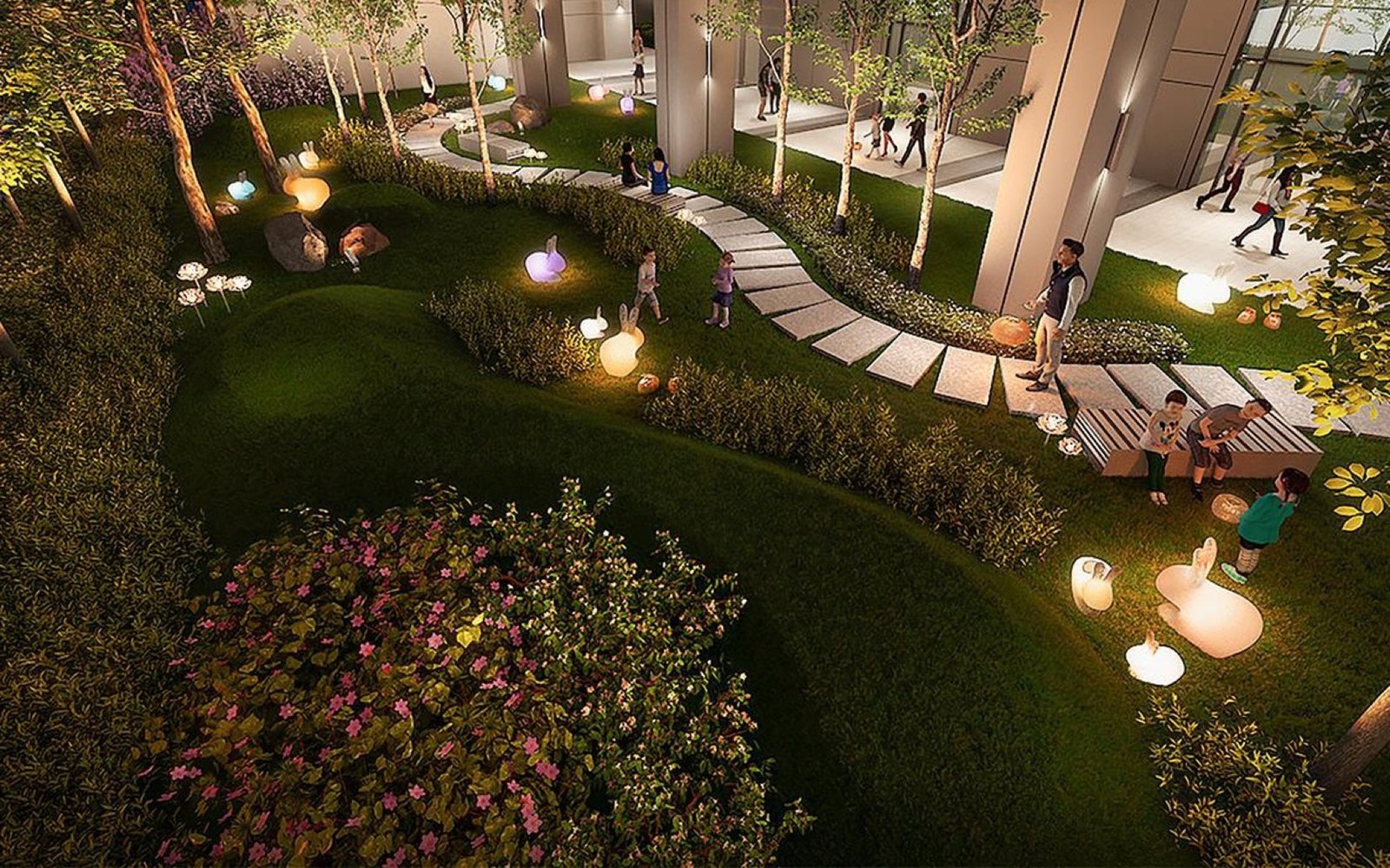 The Maple Residences garden trail: artist's impression