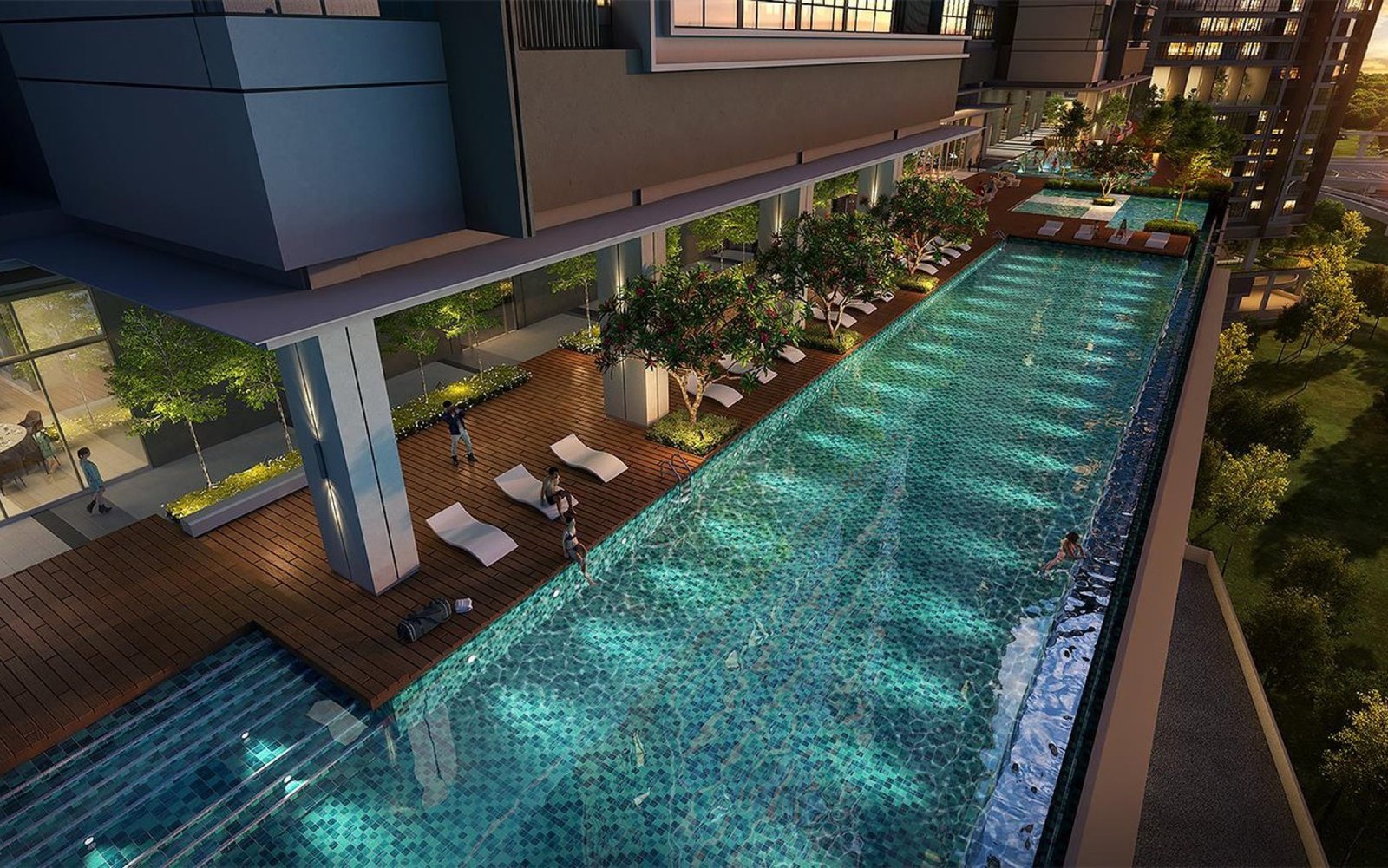 The Maple Residences infinity pool on Level 7: artist's impression