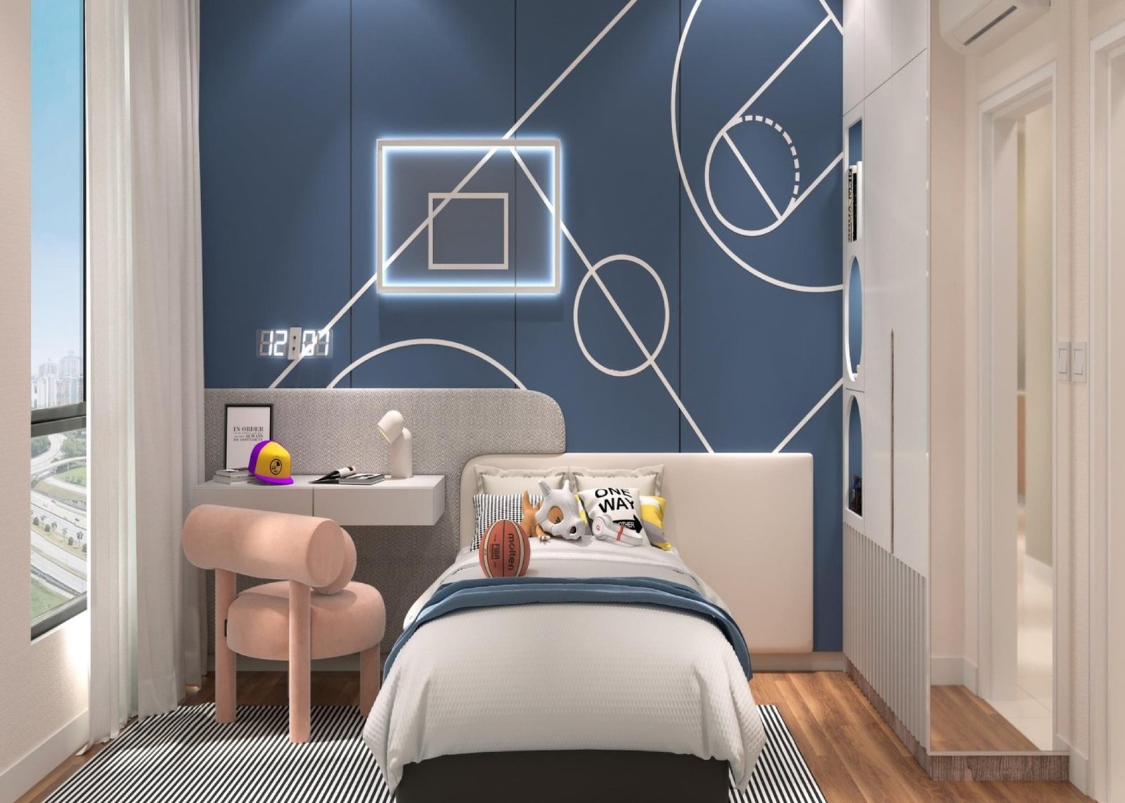 The Maple Residences children's bedroom: artist's impression