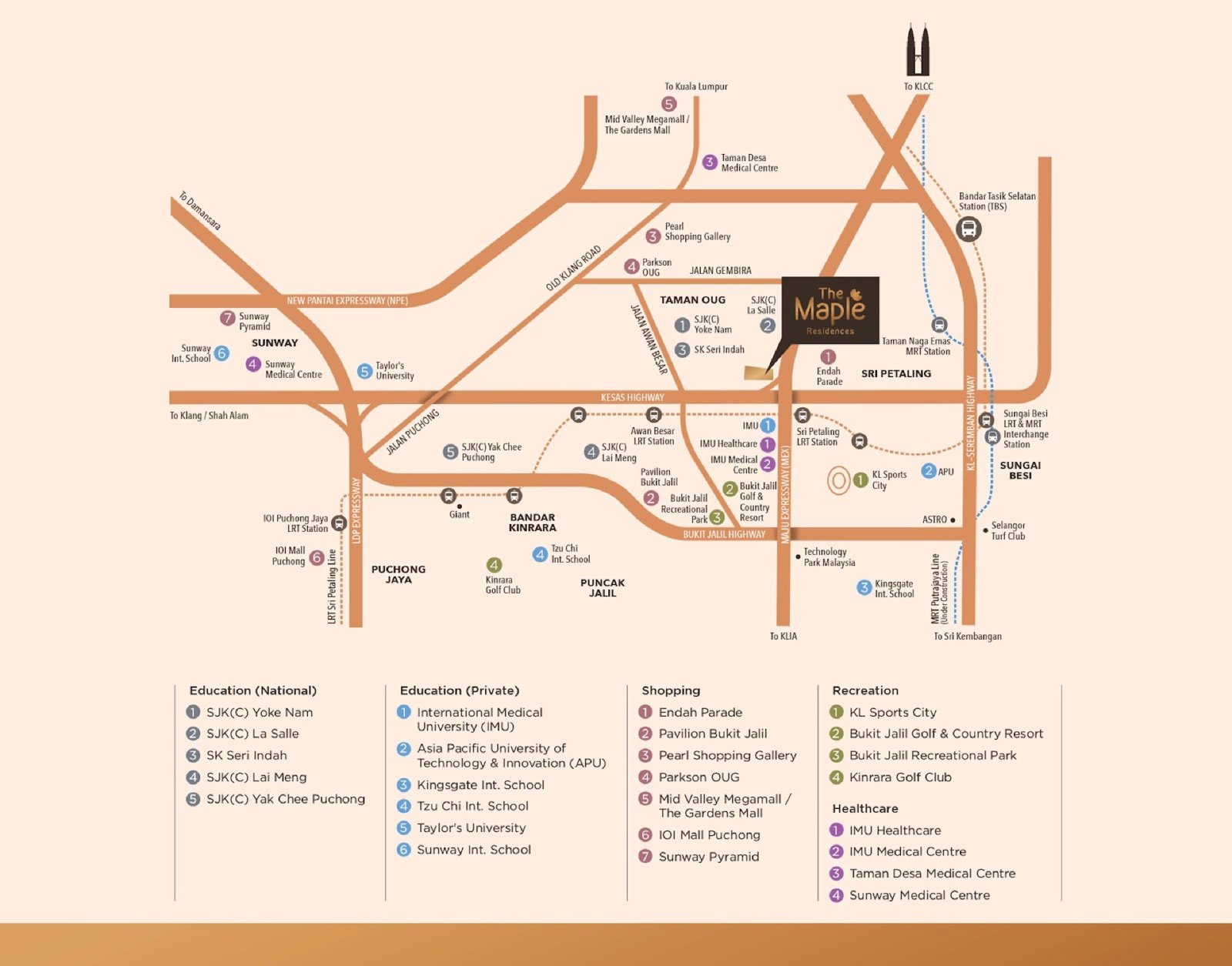 The Maple Residences location map