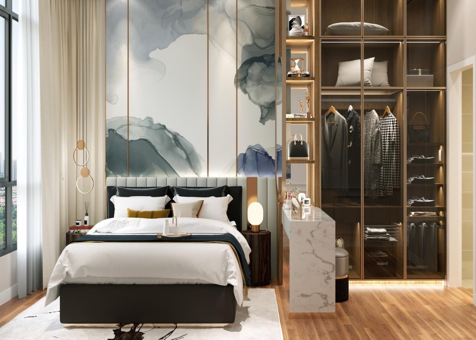 The Maple Residences master bedroom: artist's impression
