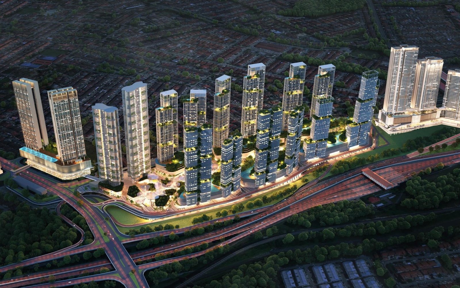 W City OUG township masterplan: artist's impression