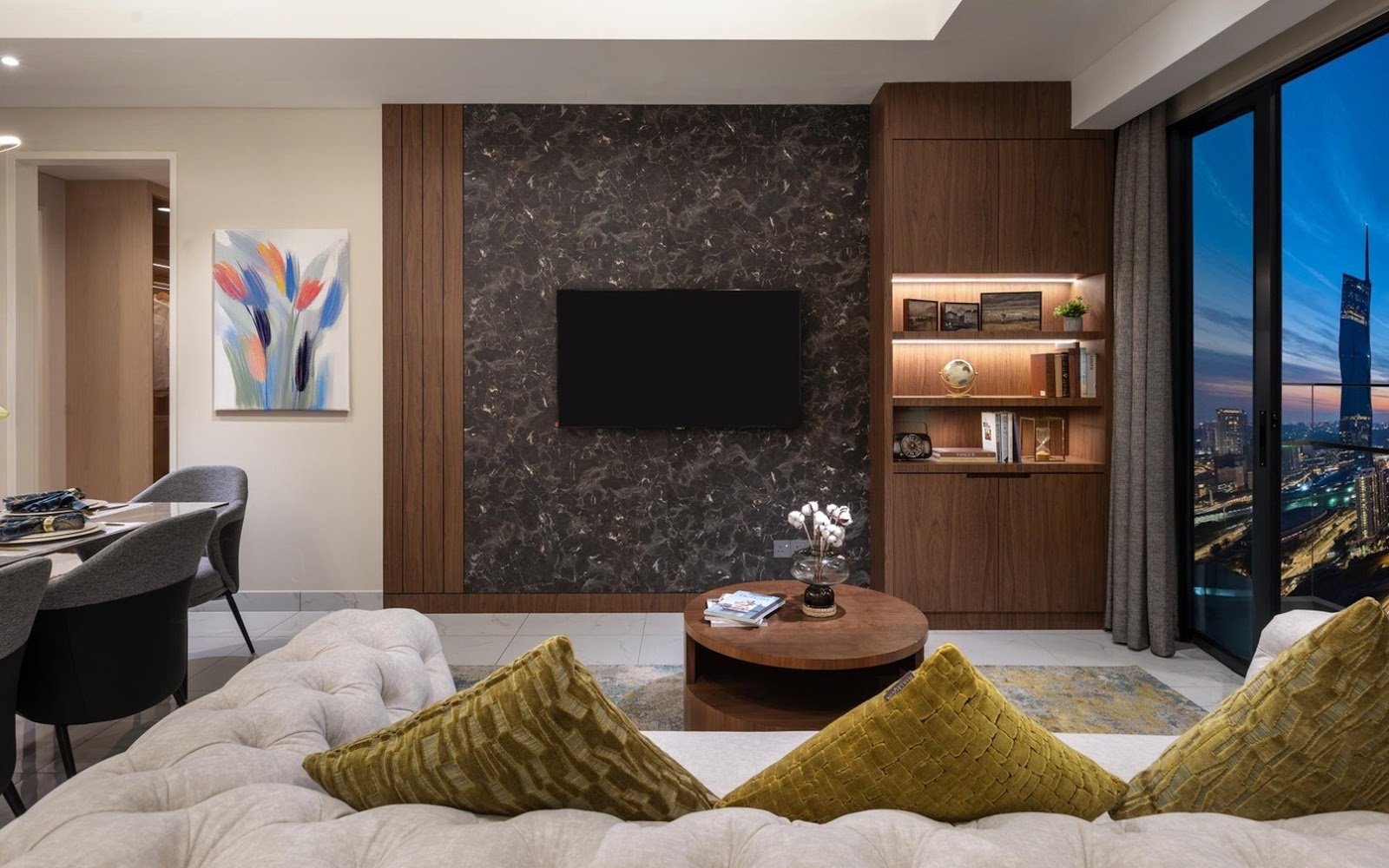 Times Square 2 show unit living room