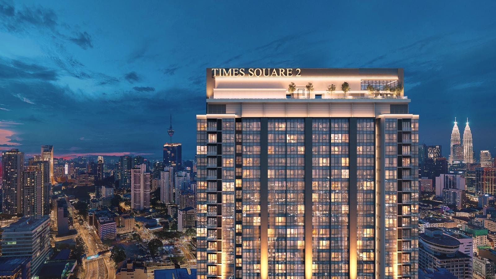 Times Square 2, Jalan Imbi, Bukit Bintang: artist's impression of the tower at dusk