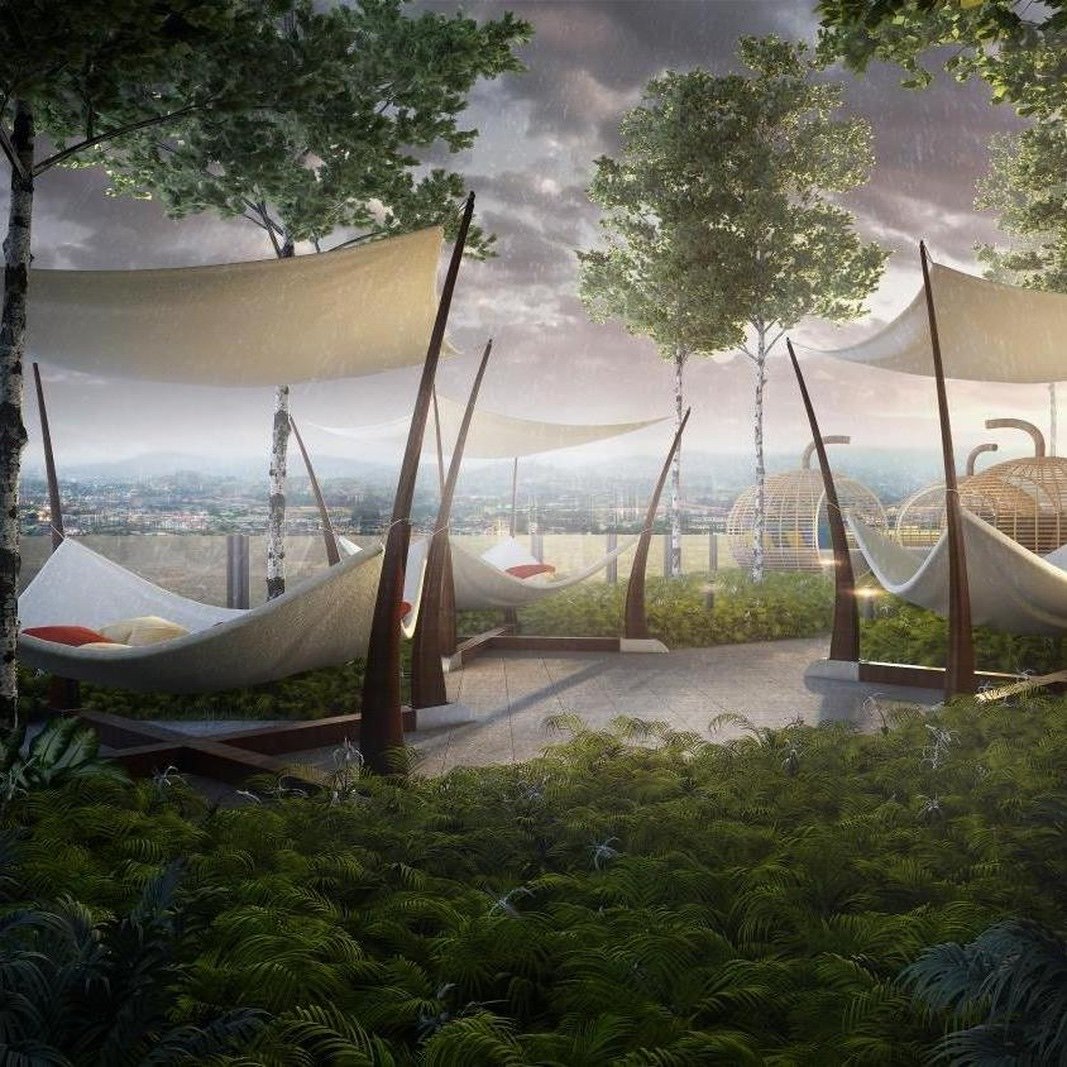 TRIA Seputeh rooftop hammock garden: artist's impression