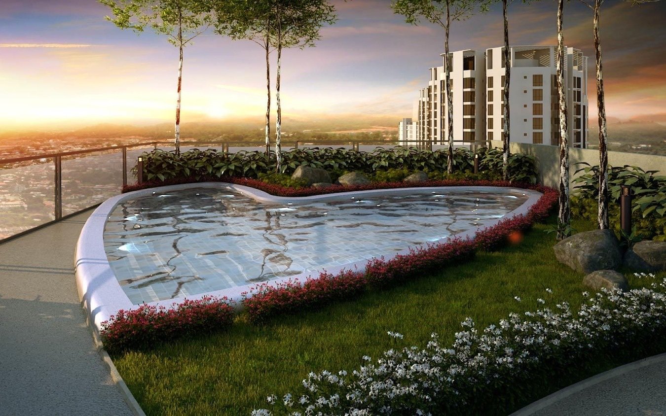 TRIA Seputeh rooftop jacuzzi: artist's impression