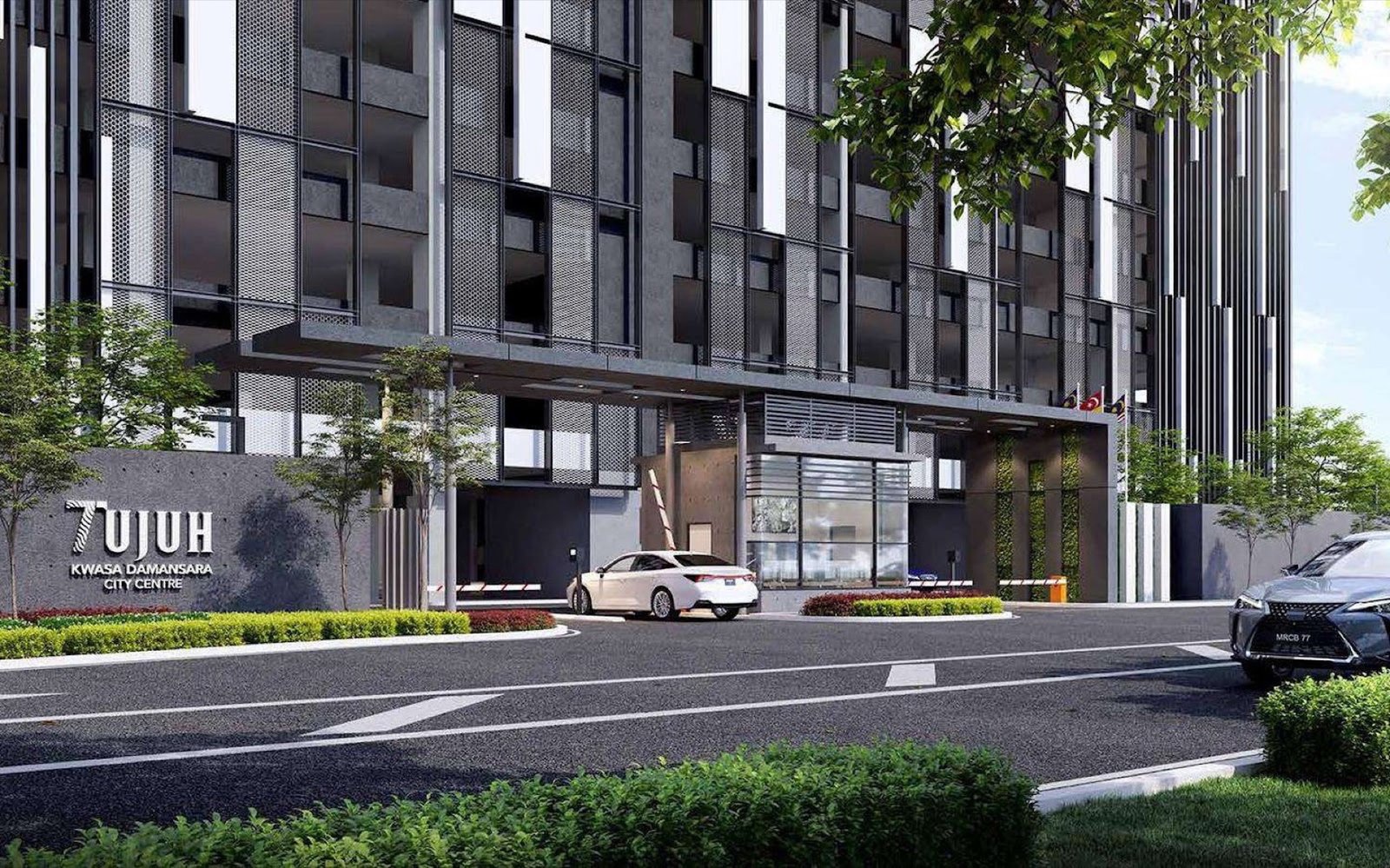 Tujuh Residences entrance and drop-off: artist's impression