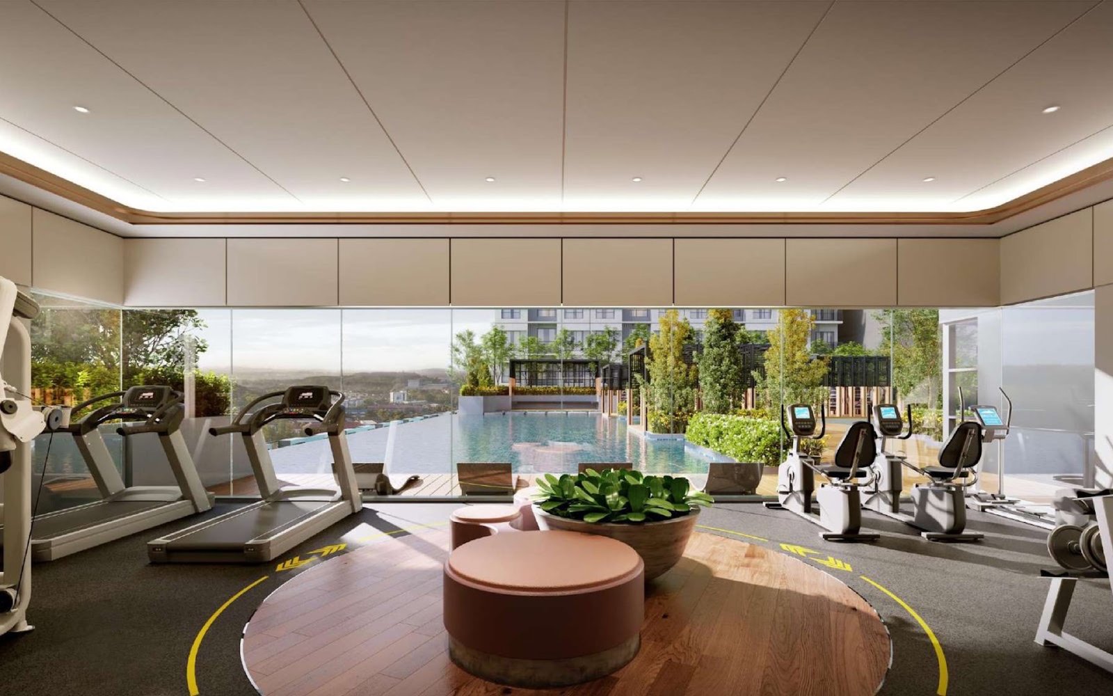 Tujuh Residences gym: artist's impression