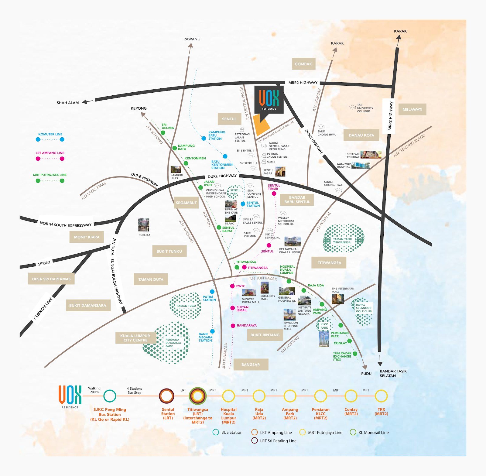 Vox Residence location map