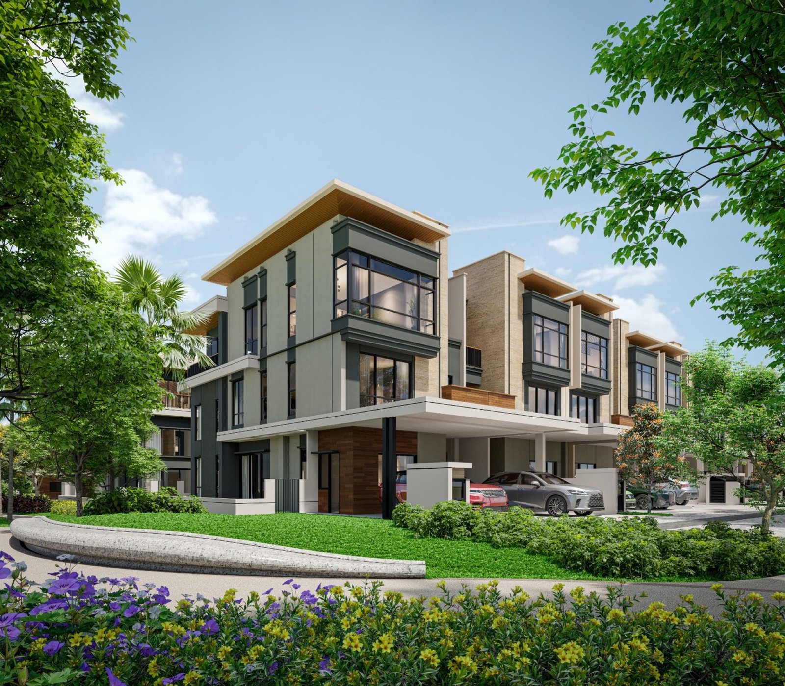 Zenia three-storey Parkhome facade: artist's impression